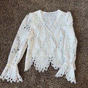 Express White Lace Blouse